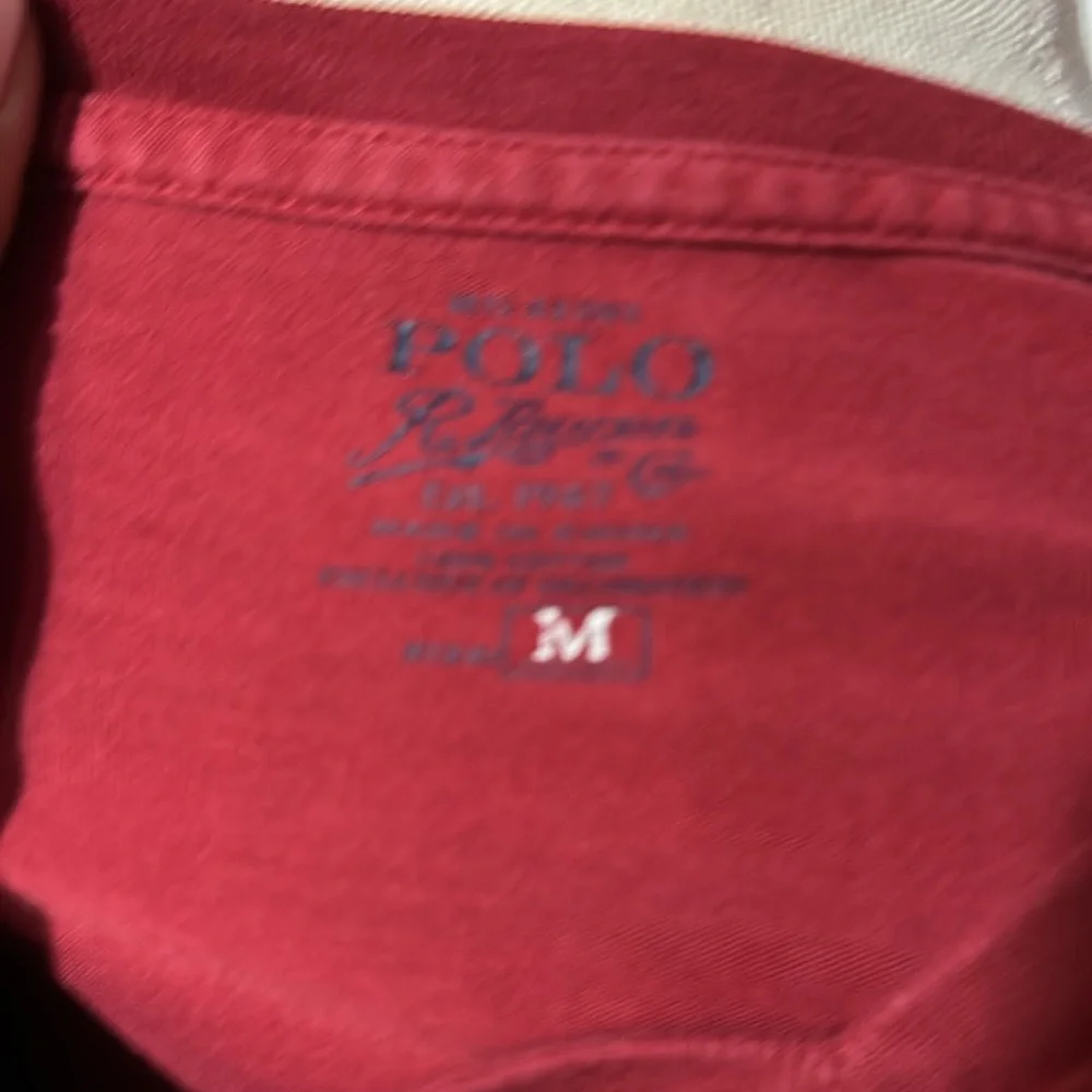 Polo Ralph Lauren Red Medium Long Sleeve V Neck Top - Picture 4 of 4